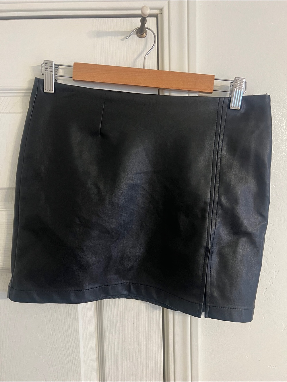Juicy Couture Black Faux Leather Mini Skirt